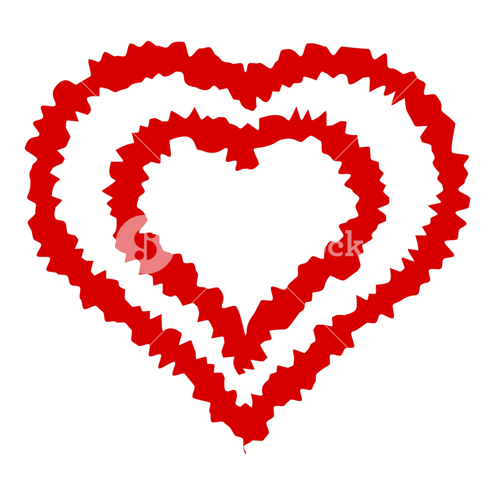 1000x1000 Double Line Heart Icon Simple Illustration Of Double Line Heart