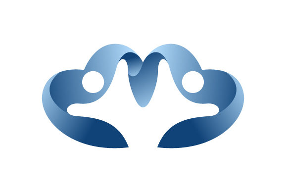 580x386 Double People Love Heart Vector Logo Graphic