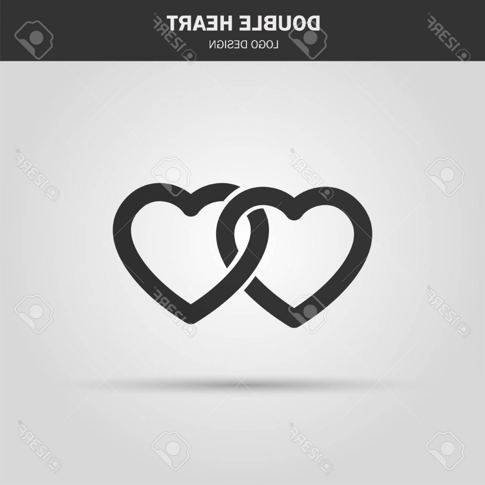 1560x1560 Photostock Vector Linear Icon Double Heart Logo Love Symbol Vector