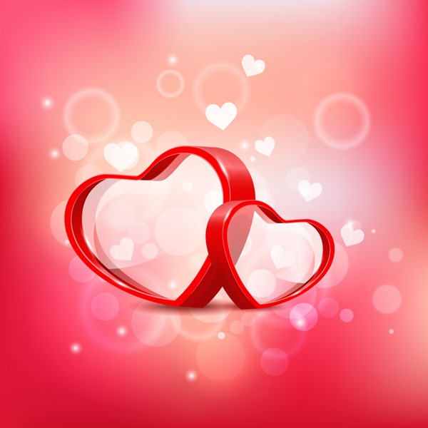 600x600 Three Dimensional Red Double Heart Vector Graphics My Free