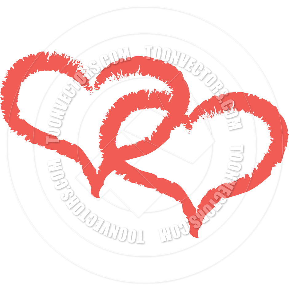 940x940 Cartoon Double Hearts Vector