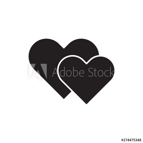 500x500 Double Heart Vector Icon