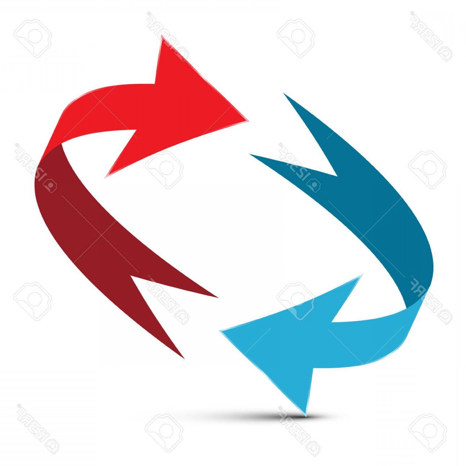 1560x1560 Photostock Vector Arrows Illustration Red And Blue Double Arrow