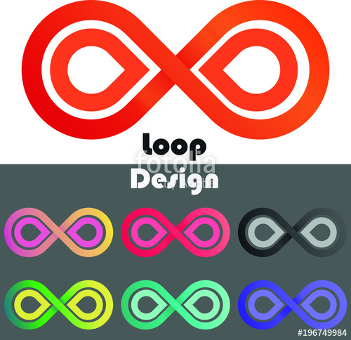 500x484 Set Of Vector Infinity Double Loop Design In Gradient Colors