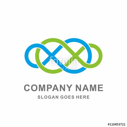 500x500 Double Infinity Vector Logo Template Stock Image And Royalty Free