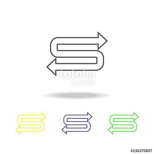 Double Sided Arrows Multicolored Icons Thin Line Icon For Website 500x500 Double Sided Arrows Multicolored Icons Thin Line Icon For Website
