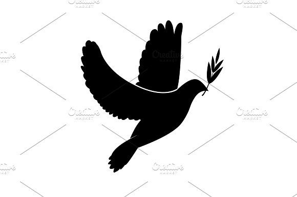 580x386 Dove Icon With Olive Branch