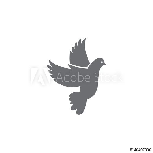 500x500 Wedding Dove Icon Vector Illustration