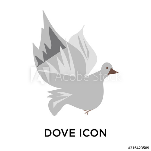 500x500 Dove Icon On White Background Modern Icons Vector Illustration