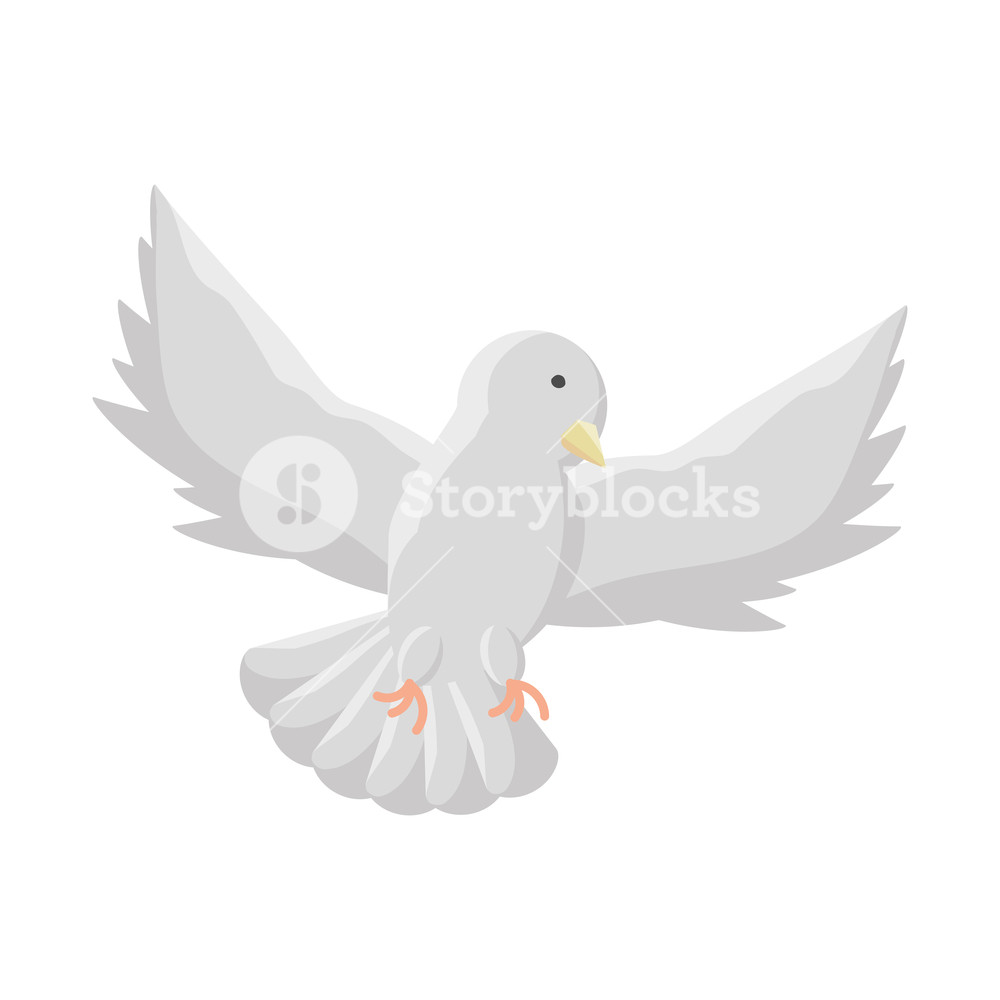 1000x1000 Peace Dove Icon Over White Background Vector Illustration Royalty