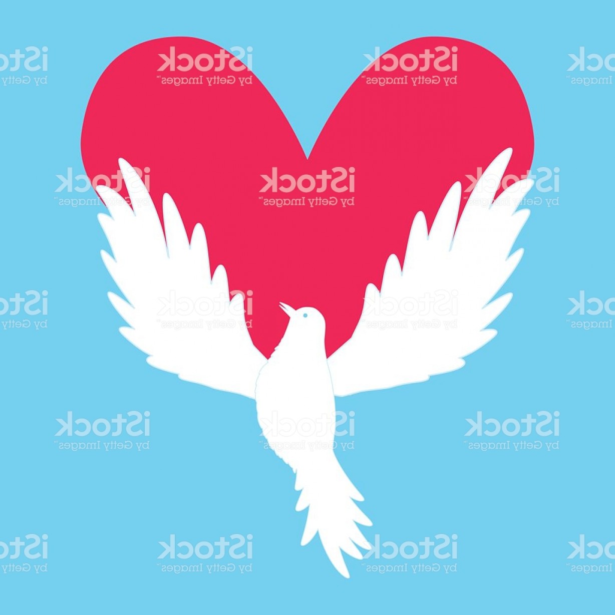 1228x1228 Dove Icon With Heart Shape Logo Peace Love Template Vector Gm