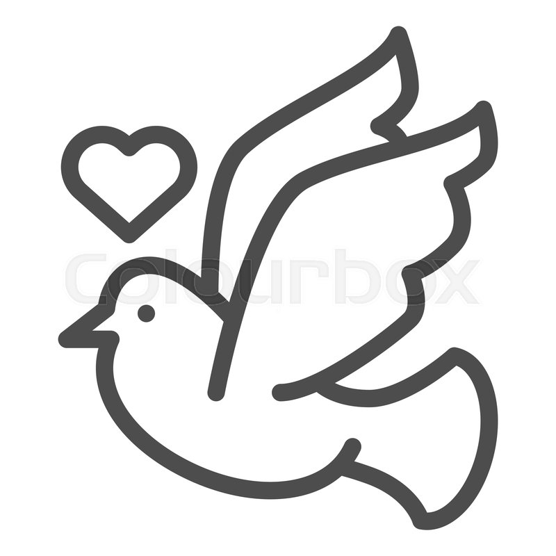 Dove With Heart Line Icon Lovely Dove Stock Vector Colourbox 800x800 Dove With Heart Line Icon Lovely Dove Stock Vector Colourbox