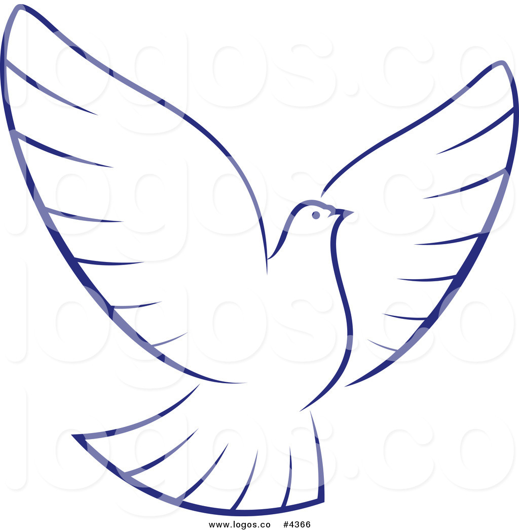 Royalty Free White Dove With Blue Outline Logo 1024x1044 Royalty Free White Dove With Blue Outline Logo
