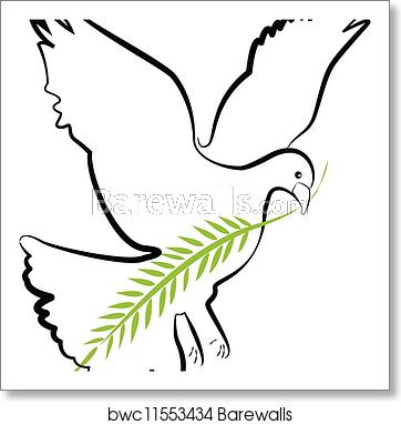 362x382 Dove Silhouette Vector, Art Print Barewalls Posters Prints