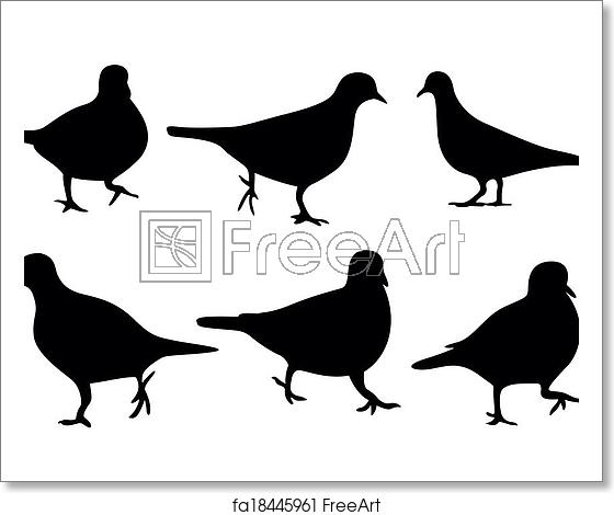 560x470 Free Art Print Of Dove Silhouette, Vector Dove Silhouette, Vector