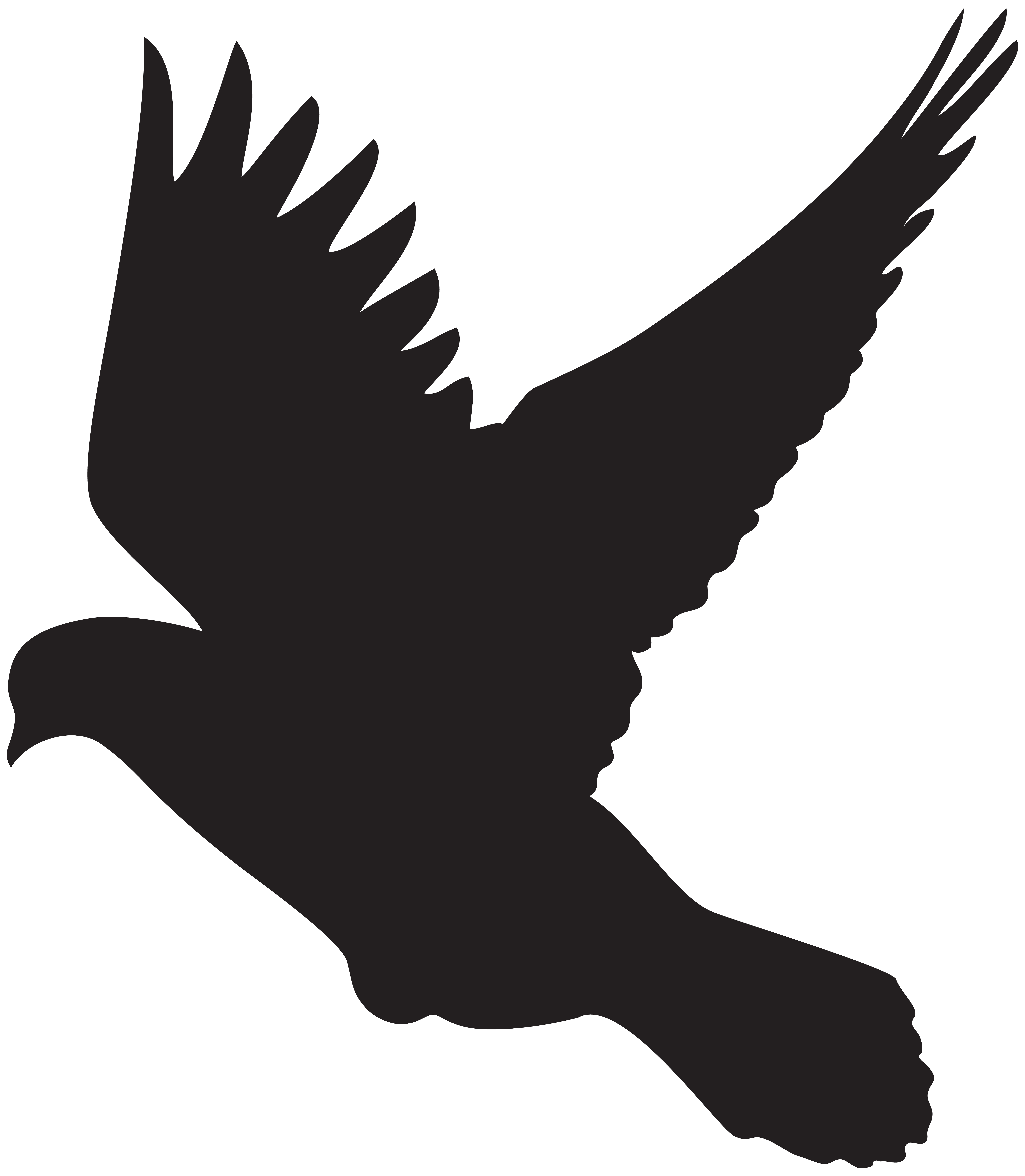 6971x8000 Rotate Resize Tool Dove Clipart Silhouette
