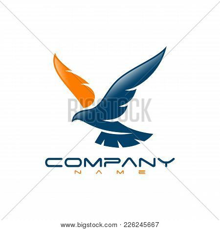 450x470 Dove Vector Logo Concept Illustration, Falcon Bird Logo, Animal
