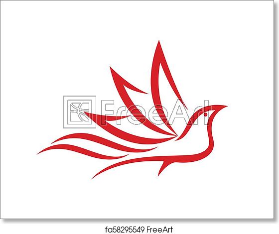 560x470 Free Art Print Of Dove Vector Icon Dove Logo Template Vector Icon