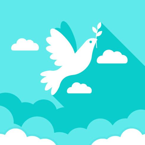 490x490 Peace Symbol With Dove Vector