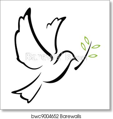 362x382 Dove Peace Vector, Art Print Barewalls Posters Prints