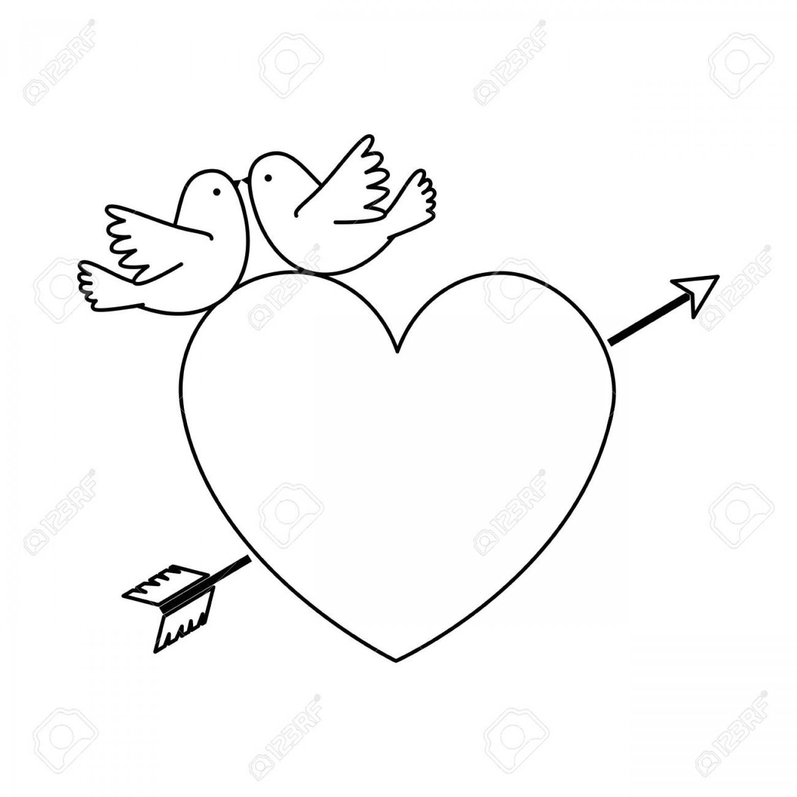 1560x1560 Unique Heart Doves Vector Cdr Vector Images Design