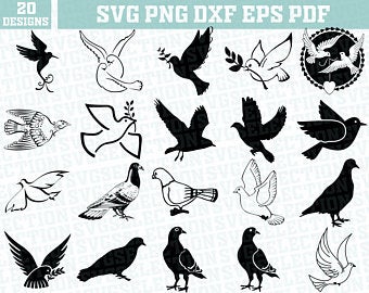 340x270 Dove Vector Etsy