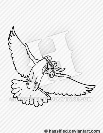 400x515 Dove With Olive Branch