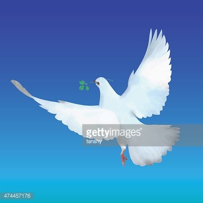 416x416 Flying White Dove With Olive Branch Vector Premium Clipart