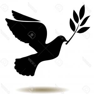 300x300 Peace Dove Silhouette Vector Illustration Peace Dove Olive Leaf