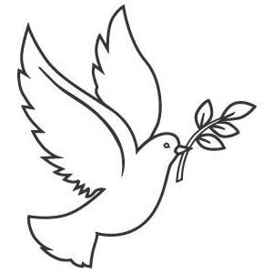 300x300 Dove Olive Branch Clipart