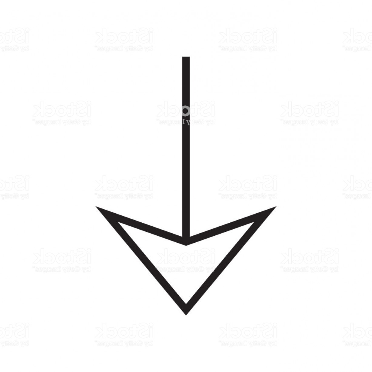 1228x1228 Down Arrow Icon Vector Sign And Symbol Isolated On White