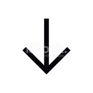 300x300 Down Arrow Vector Icon Premium Clipart