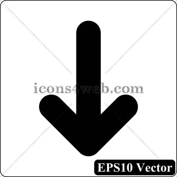 600x600 Down Arrow Vector Icon Down Arrow Vector Button