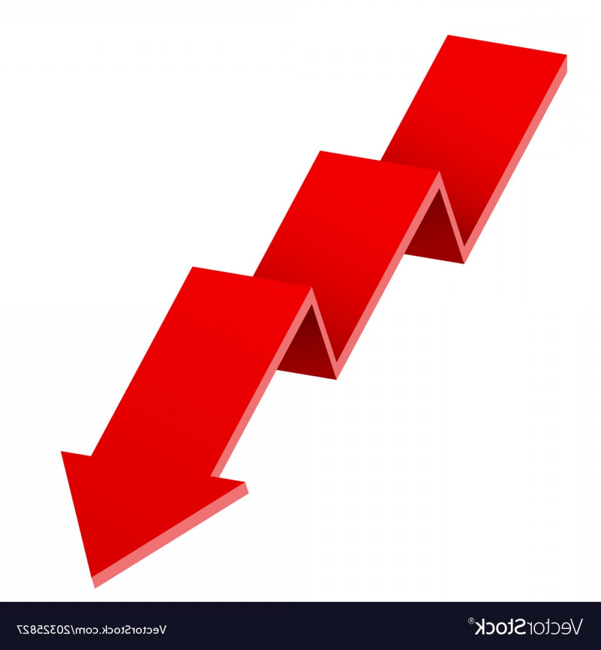 1200x1296 Red Down Arrow Financial Graph Vector Catchsplace