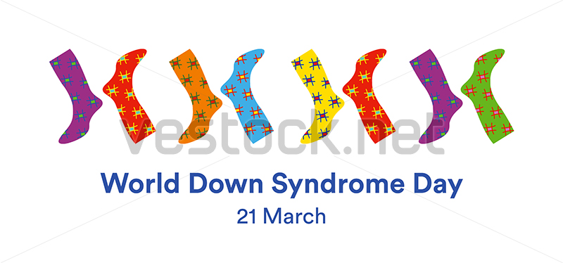 800x374 World Down Syndrome Day, March Vector Illustration Vestock