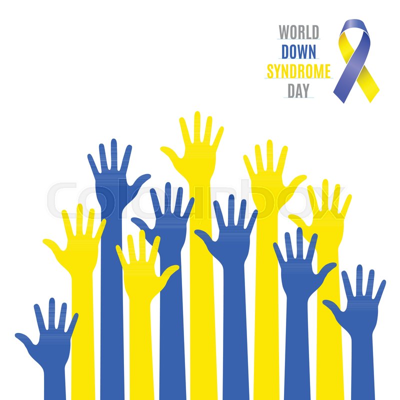 800x800 World Down Syndrome Day Poster Blue Stock Vector Colourbox
