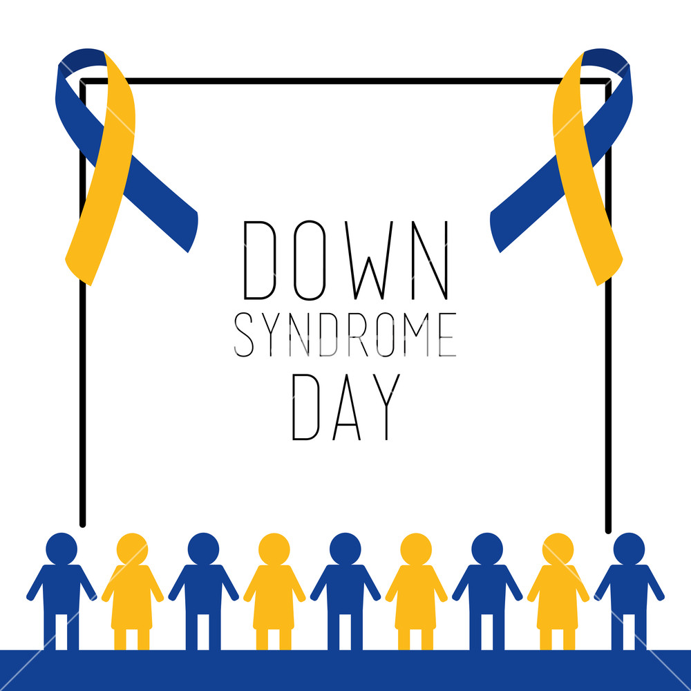 1000x1000 Down Syndrome Day Card Invitation People Together Vector