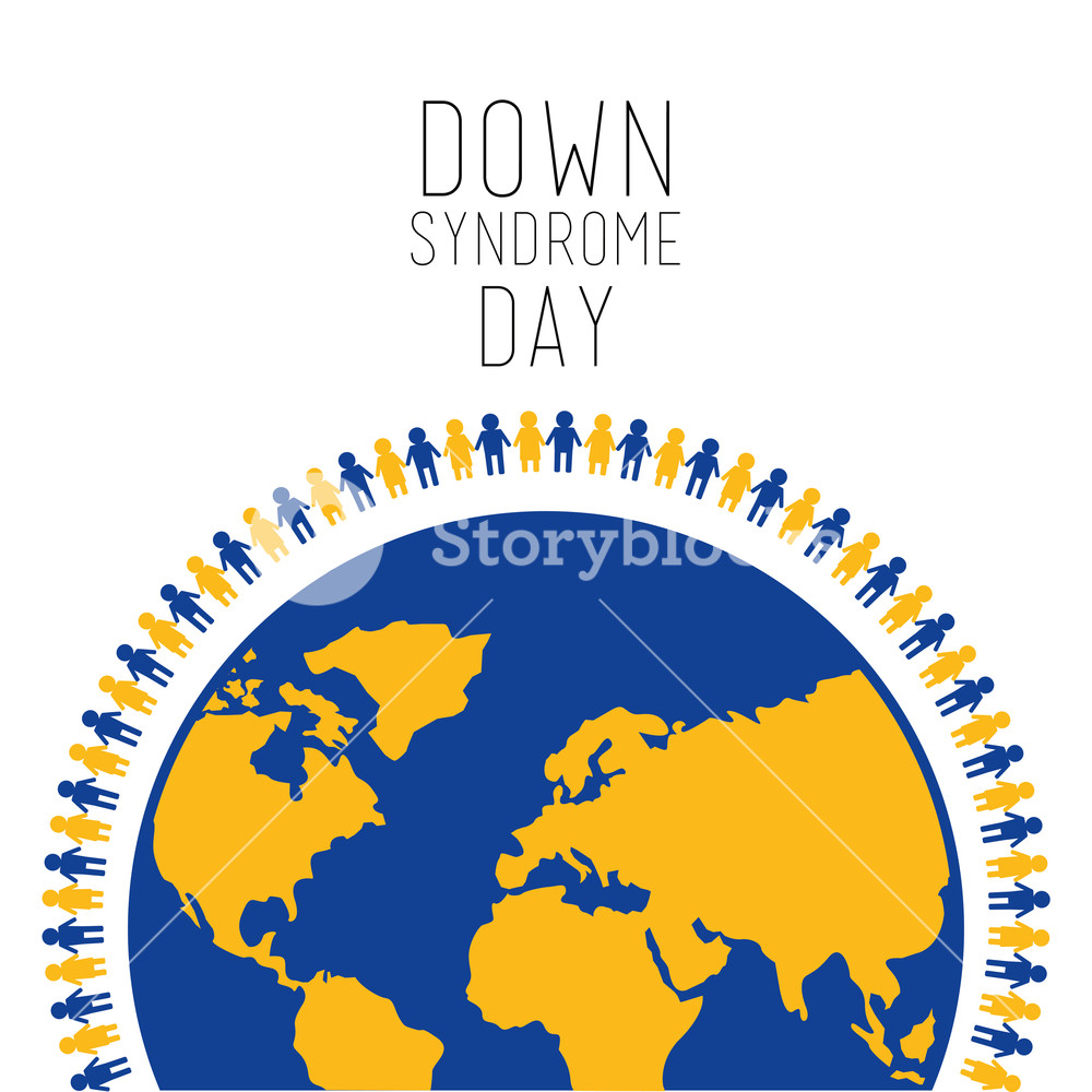 1000x1000 Down Syndrome Day People Around World Symbol Vector Illustration