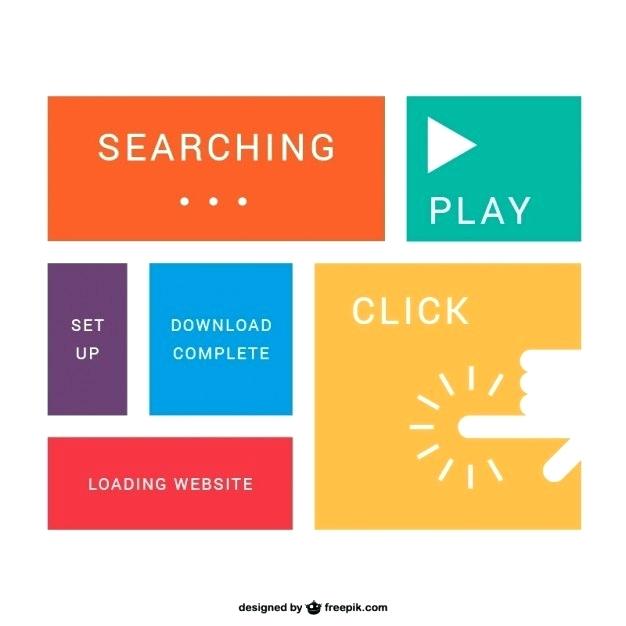 626x626 Cute Website Button Templates Free Flat Web Buttons Vector