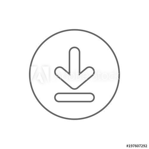 500x500 Download Button Vector Icon