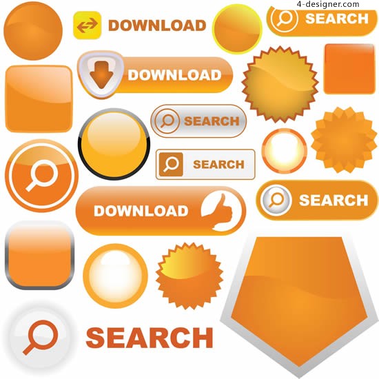 550x550 Designer Search Download Button Vector Material