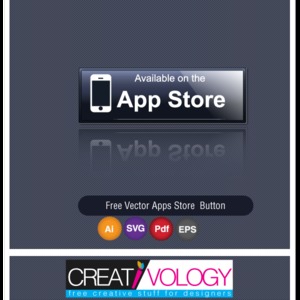 300x300 Free Vector Apps Store Button Free Vectors Ui Download