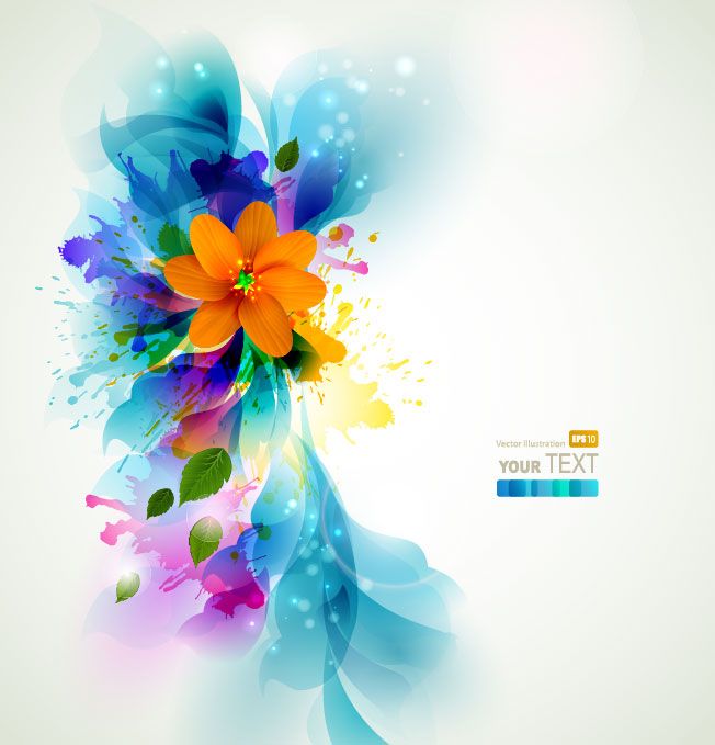 652x679 Colorful Flower Background Vector Download Free Vector Colorful