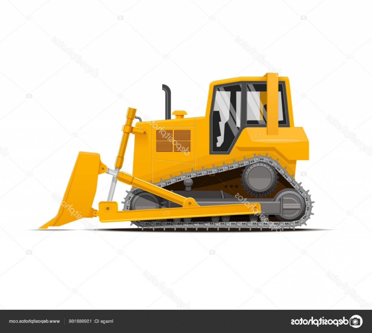 1228x1100 Stock Illustration Dozer High Detailed Vector Illustration