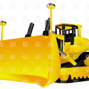 300x300 Bulldozer Isolated On A White Background Vector Clipart Geekchicpro