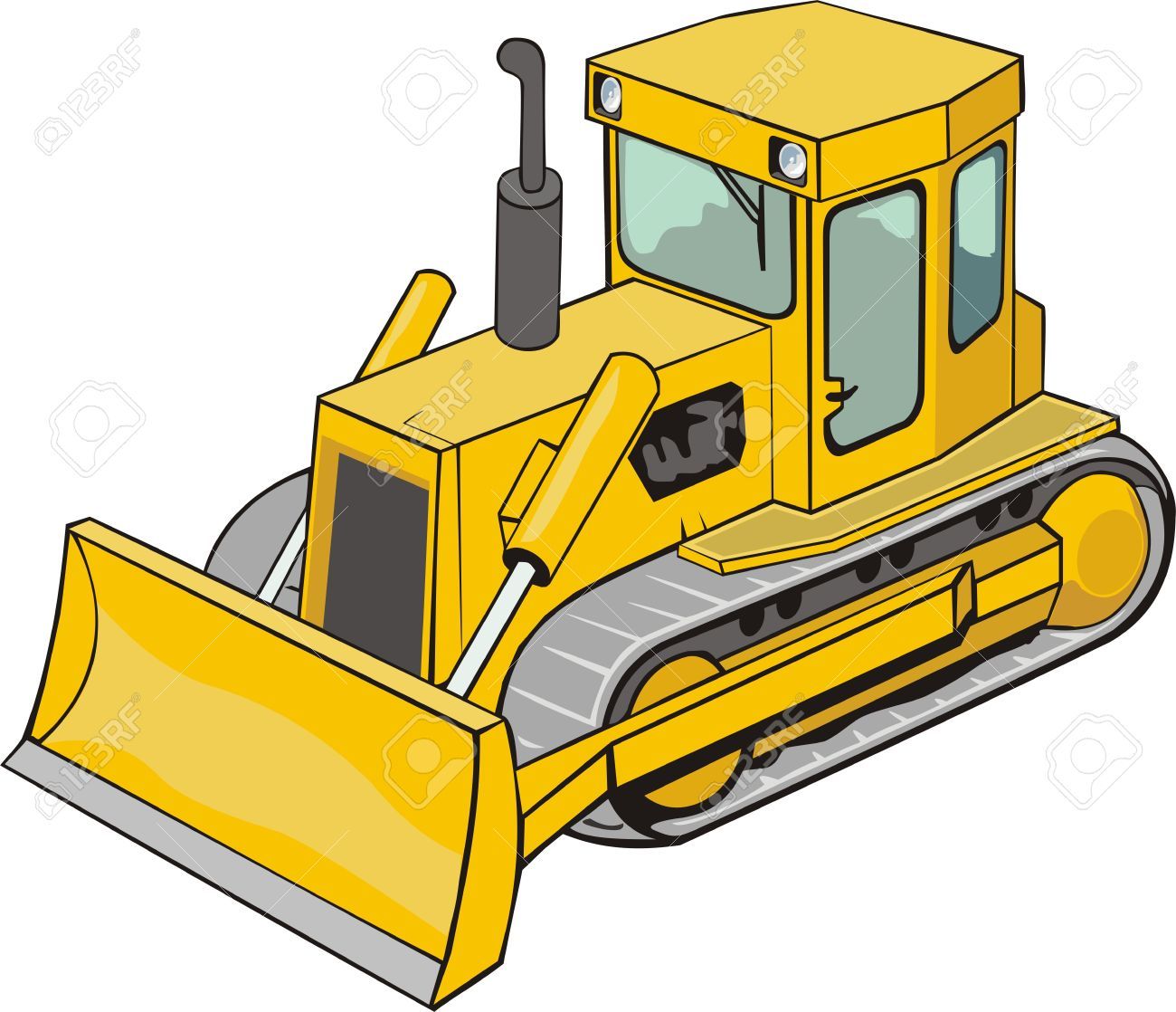 1300x1118 Stock Vector Anderson Turns Caterpillar Bulldozer