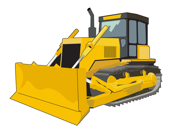 600x460 Vector Bulldozer Clip Art Image Download Free Vector Art Free