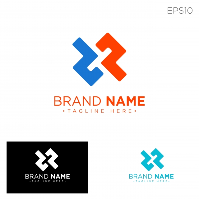 640x640 Monogram Initial Dp Dp Logo Template Black Color Vector