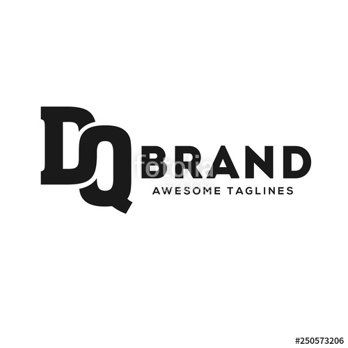 500x500 Creative Dq Letter Monogram Strong And Bold Logo Vector Concept