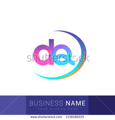 450x470 Initial Letter Dq Logotype Company Name, Coloreful And Swoosh